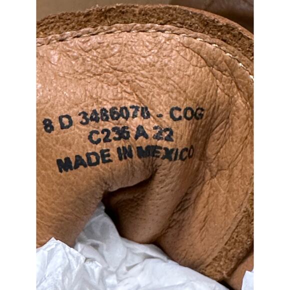 Frye Men's Tyler Lace Up Boots Cognac Full Grain Leather Size 8 NWOB Classic - Picture 12 of 12